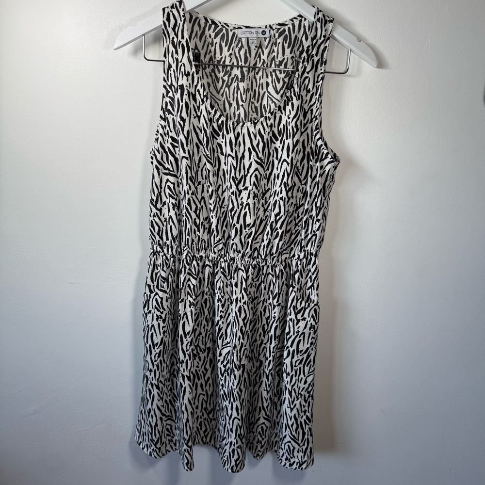 Cotton On Sleeveless Animal Print Dress – Size Medium – 100% Polyester